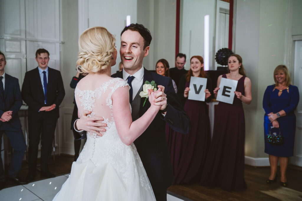 During the first dance
